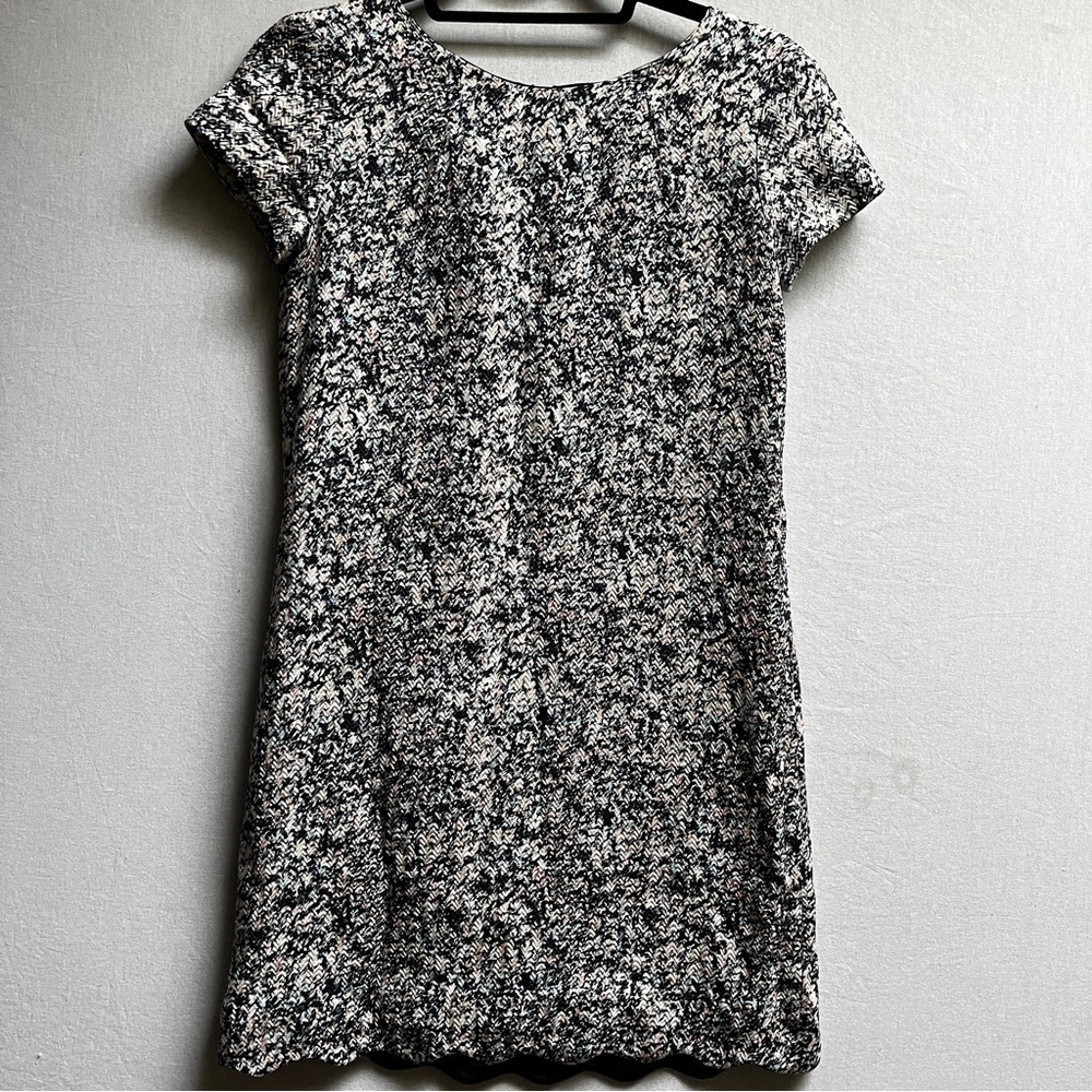 Club Monaco Silk Printed Elegant Women's Cap Sleeves Dress 00